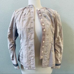 PALMER JONES silk floral fitted blazer jacket S